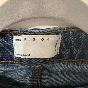 🌷ASOS DESIGN Classic Rigid regular length denim shorts in dark blue wash